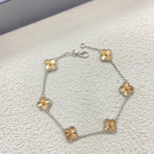AVAB1    New color separation Laser mini six-flower bracelet jewelry