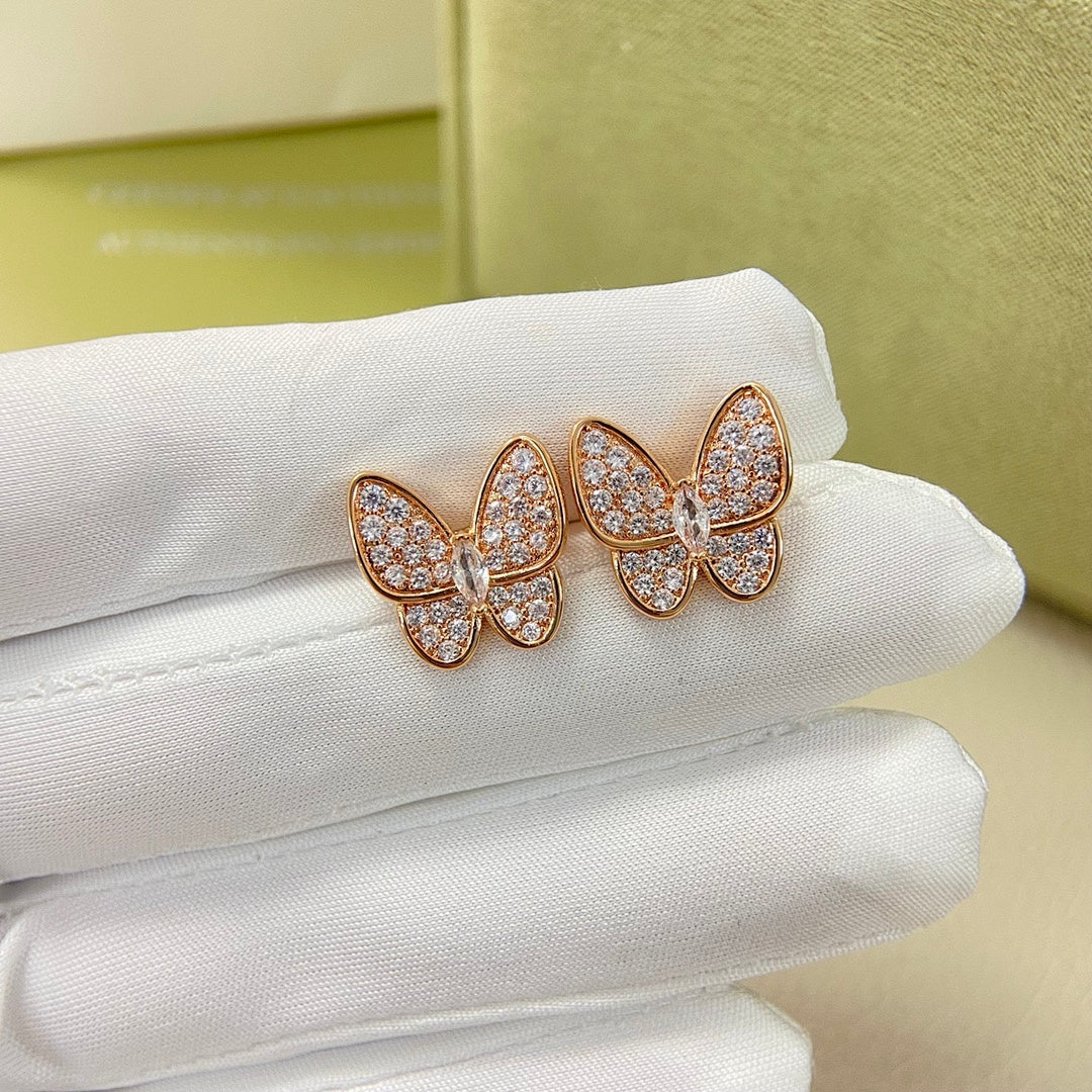 VAE54  Women's New Full Diamond Butterfly Earnail Jewelry