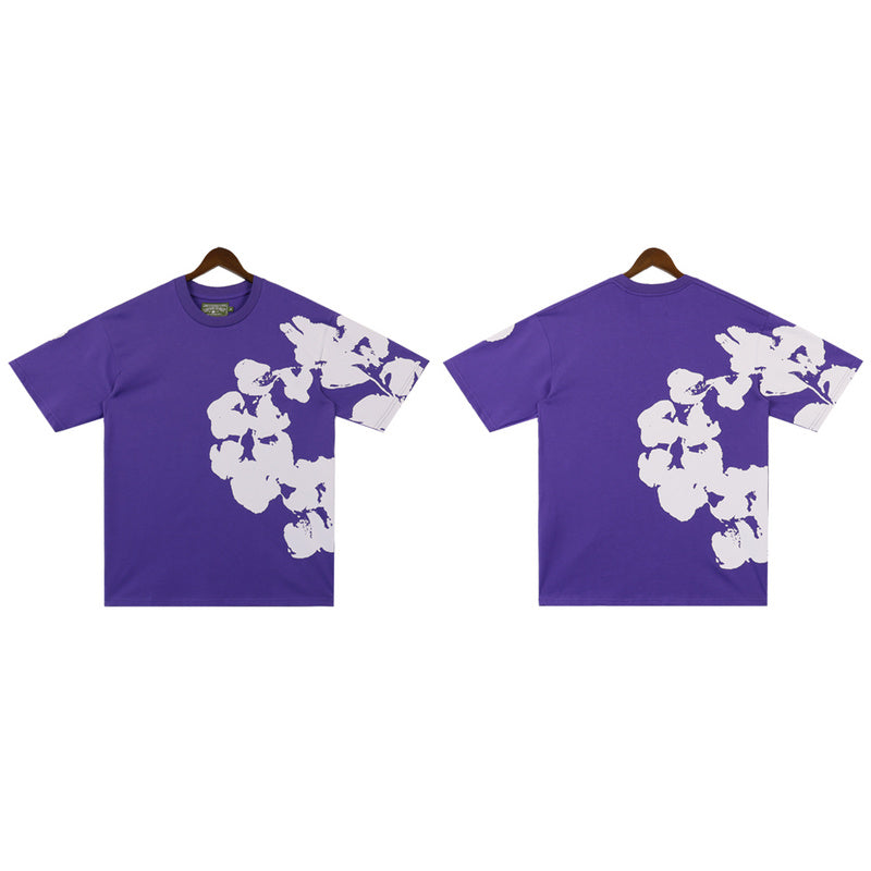 MMC7 New Cotton Flower Summer Short sleeved Top+Short sleeved Clothes