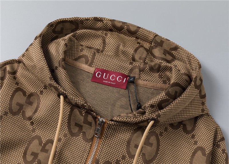 GUC0100  New men's spring and autumn thin style outerwear+long pants pure cotton casual suit clothing