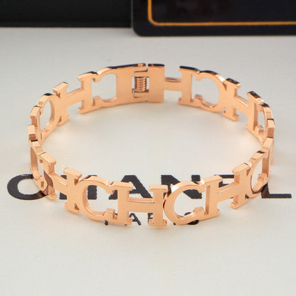 CHB1   316L steel and crystal with 18K gold plated  Jewelry