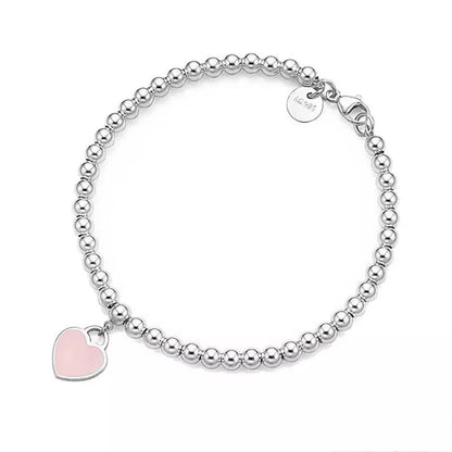 TB0 Real 925 Sterling Silver hear Bracelets   Jewelry