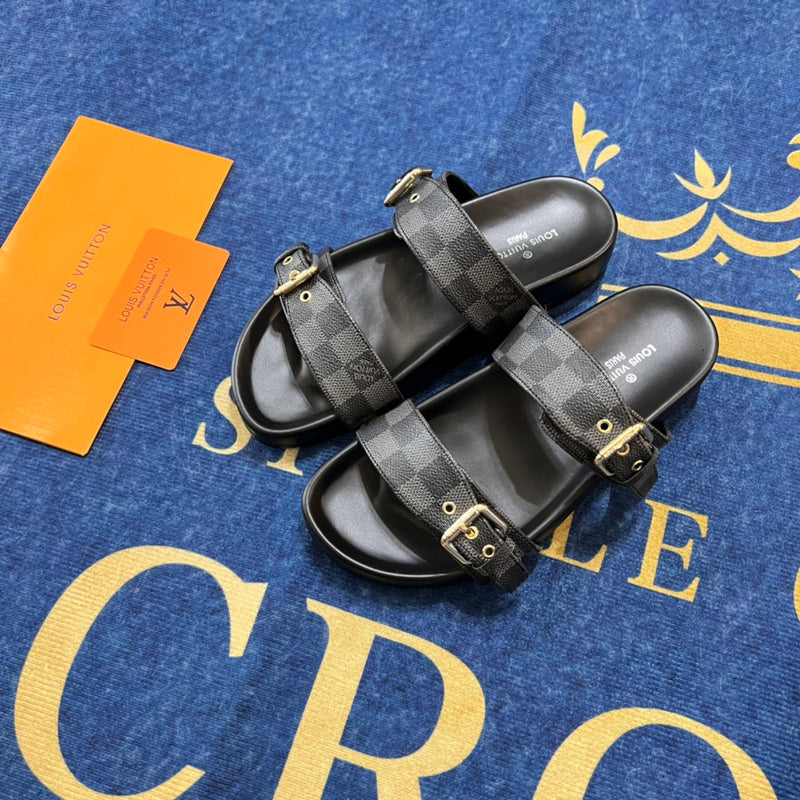 MJLS08 Women slipper Leather Shoes 35-42 with box