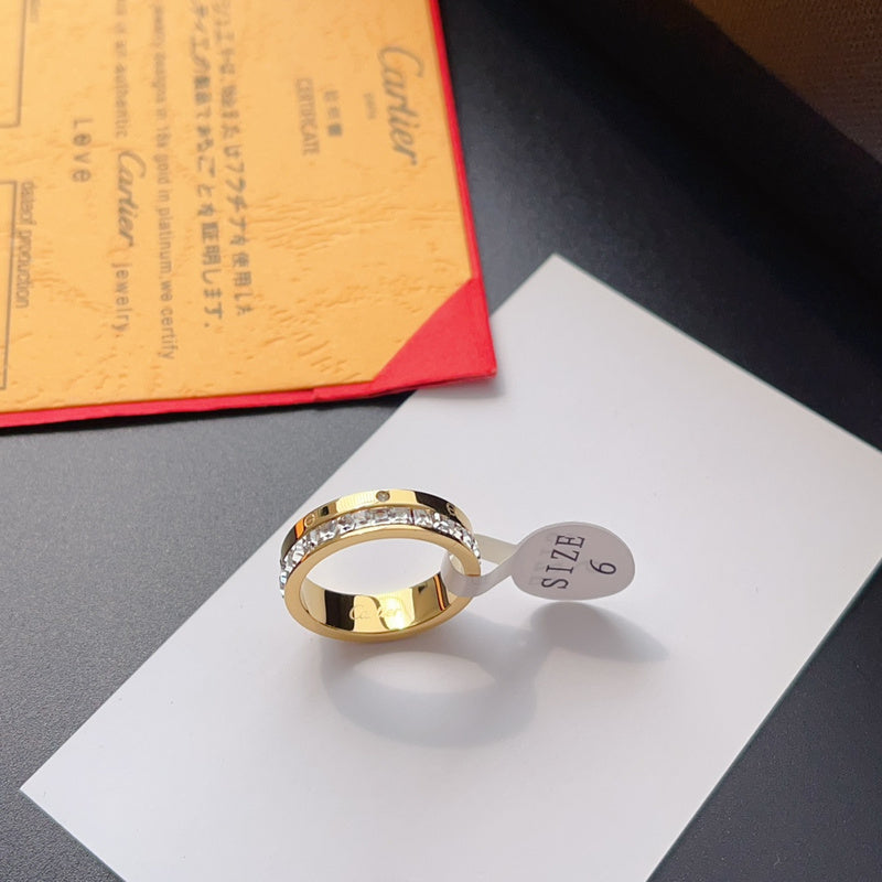 J120   Men's and women's titanium steel ring jewelry