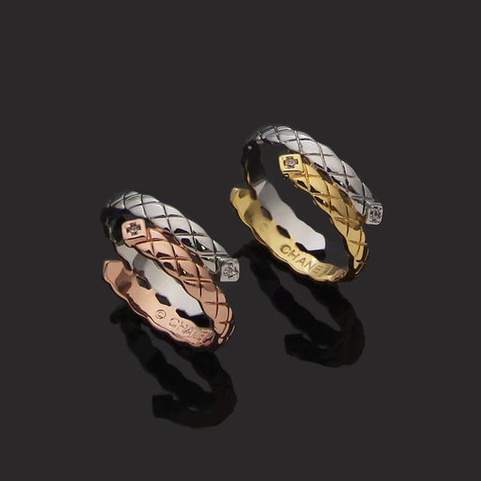 CJ02   Double color ring jewelry for lovers