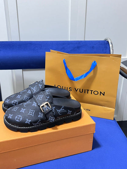 MJLS5 Leather slippers Women shoes 35-42 With box