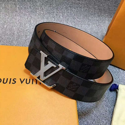 LVBL1 wide 3.8cm real leather Man and women Belt with packing