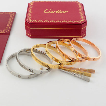 CAB15 LOVE screw bracelet with screwdriver bangle steel 18K gold plated Jewelry 15-22cm