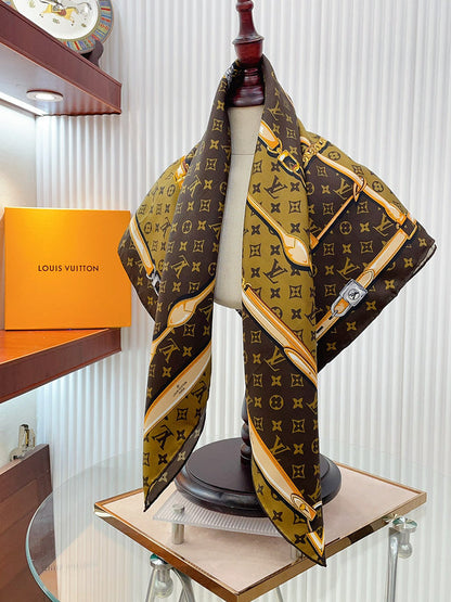XLC18 Silk satin 90-90CM Scarf