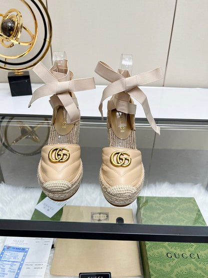 OGS38 Leather Women Heel shoes 35-42 With box