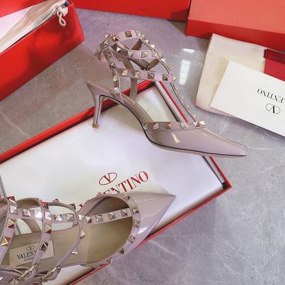 MVS24 Leather Women 6-8-10CM Heel shoes 35-42 With box