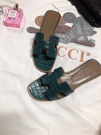 OHS02 Couples slipper Leather Shoes 35-42 with box