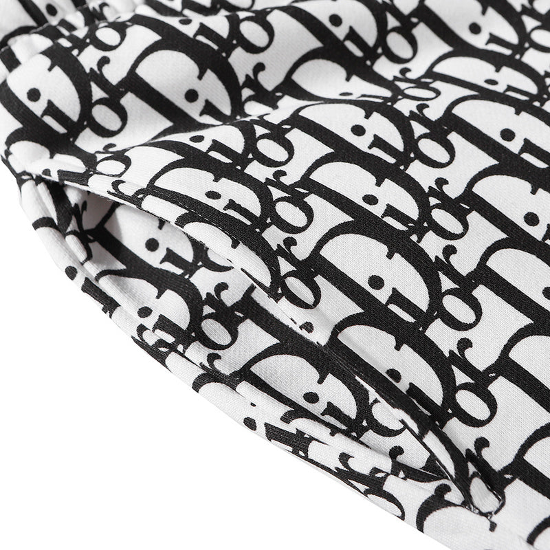 DIP1 Classic black and white printing, pure cotton fabric, comfortable and fashionable