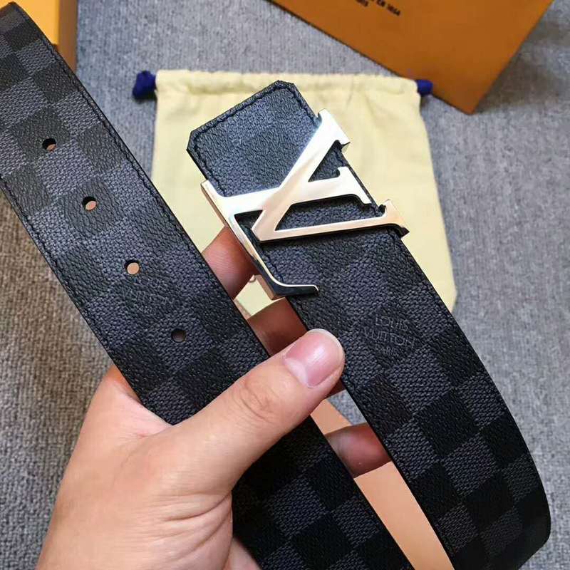 LVBL1 wide 3.8cm real leather Man and women Belt with packing