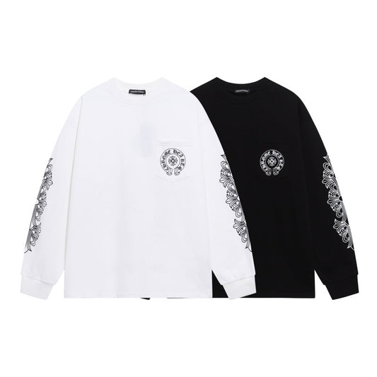 KLC23  New men's and women's pure cotton long sleeved casual clothes