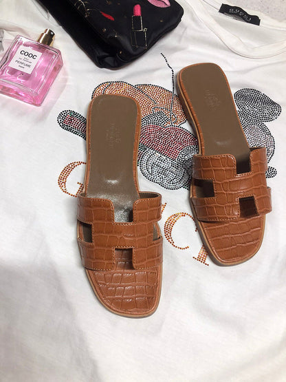 OHS02 Couples slipper Leather Shoes 35-42 with box
