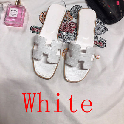OHS02 Couples slipper Leather Shoes 35-42 with box