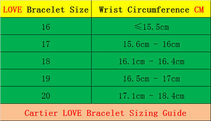 CAB15 LOVE screw bracelet with screwdriver bangle steel 18K gold plated Jewelry 15-22cm