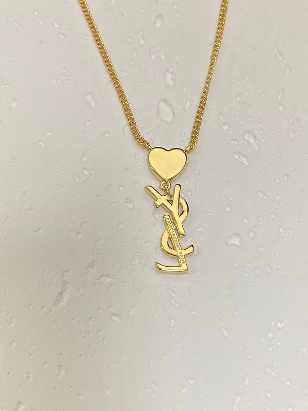 YSN1  Stylish logo diamond necklacejewelry  jewelry