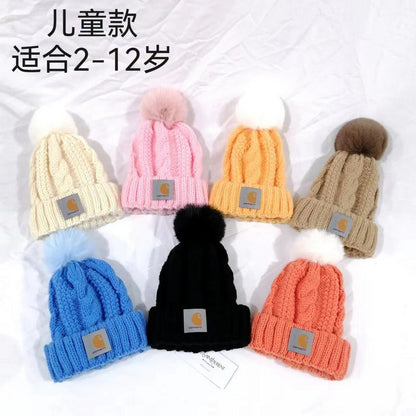 PKKCH1   Children's 2-12 year old small hairball hat