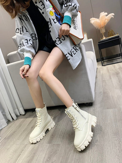 HJPS1 Leather Shoes Women 35-40 with box