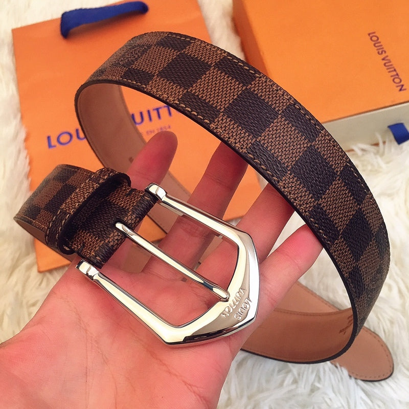 LBL4 Real leather wide 3.5cm coffee have 95-125cm total long with packing