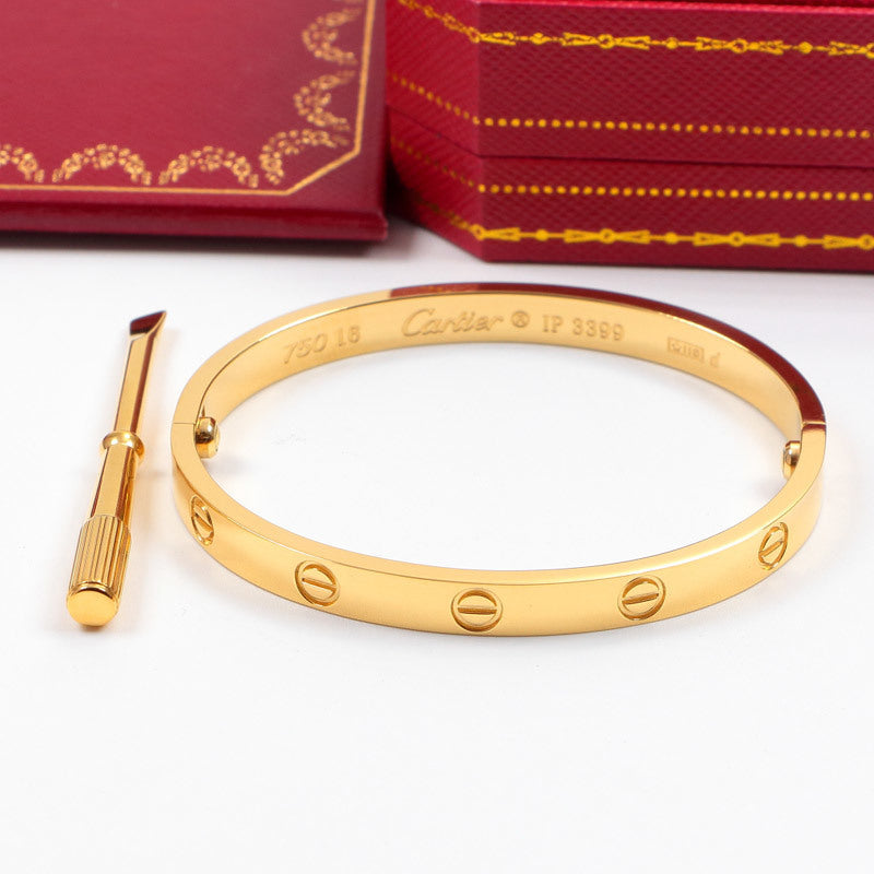 CAB15 LOVE screw bracelet with screwdriver bangle steel 18K gold plated Jewelry 15-22cm