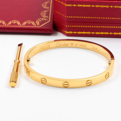 CAB15 LOVE screw bracelet with screwdriver bangle steel 18K gold plated Jewelry 15-22cm
