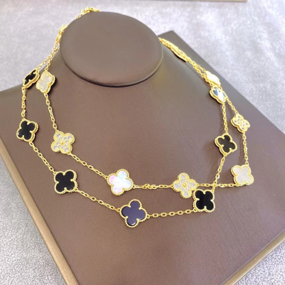 VAN100 High Version Clover Ten Flower Necklace Thick Plated 18K Necklace Jewelry