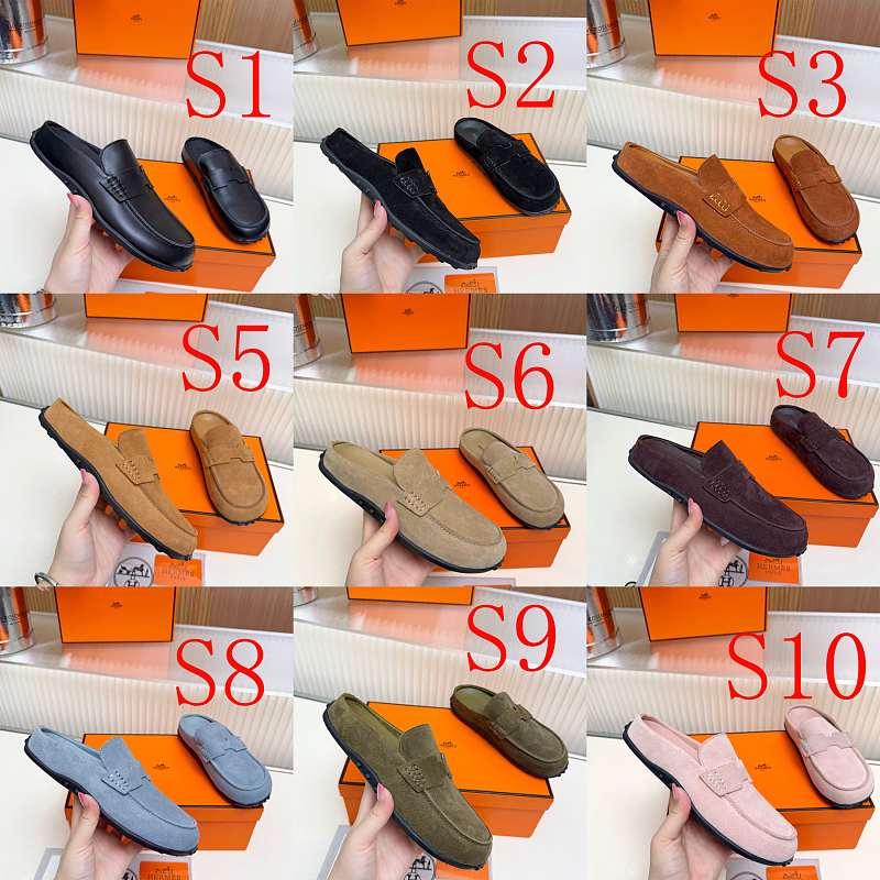 OHS2 Women slipper Leather Sole Shoes 35-41 with box