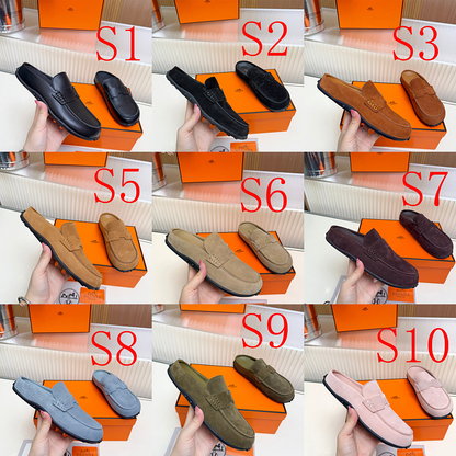 OHS2 Women slipper Leather Sole Shoes 35-41 with box