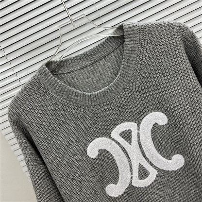 CEC1  Autumn and winter new high-quality men's and women's fashion brand new sweater jacquard letter clothing