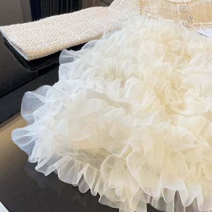 TCHC14 New girls' spring and autumn season dress thin dress clothing