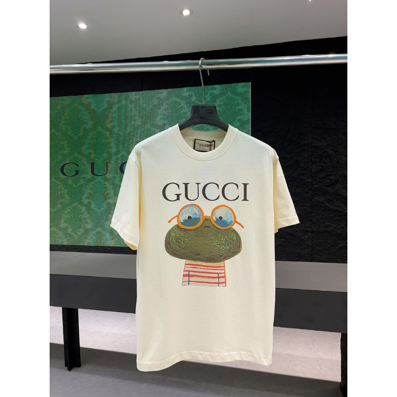 GUC052  New men's and women's summer pure cotton top T-shirt Clothing