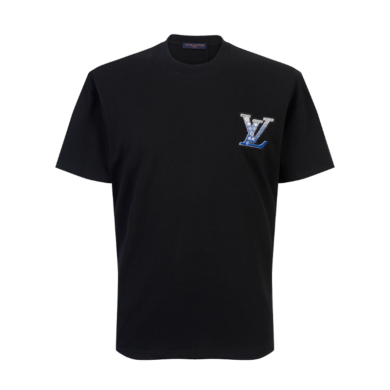LVC168 New men's and women's summer pure cotton embroidered top T-shirt clothing