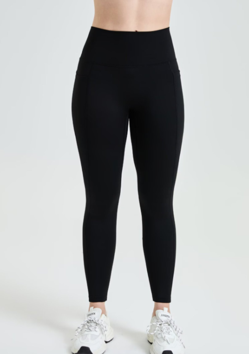 zalo3120   Women's nude yoga pants with pockets, tight fitting high waisted shark pants clothing