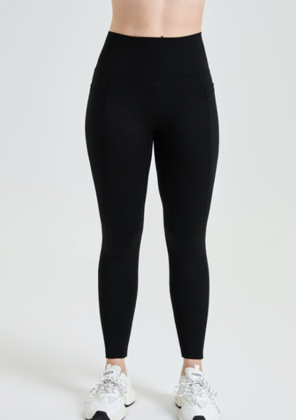 zalo3120   Women's nude yoga pants with pockets, tight fitting high waisted shark pants clothing
