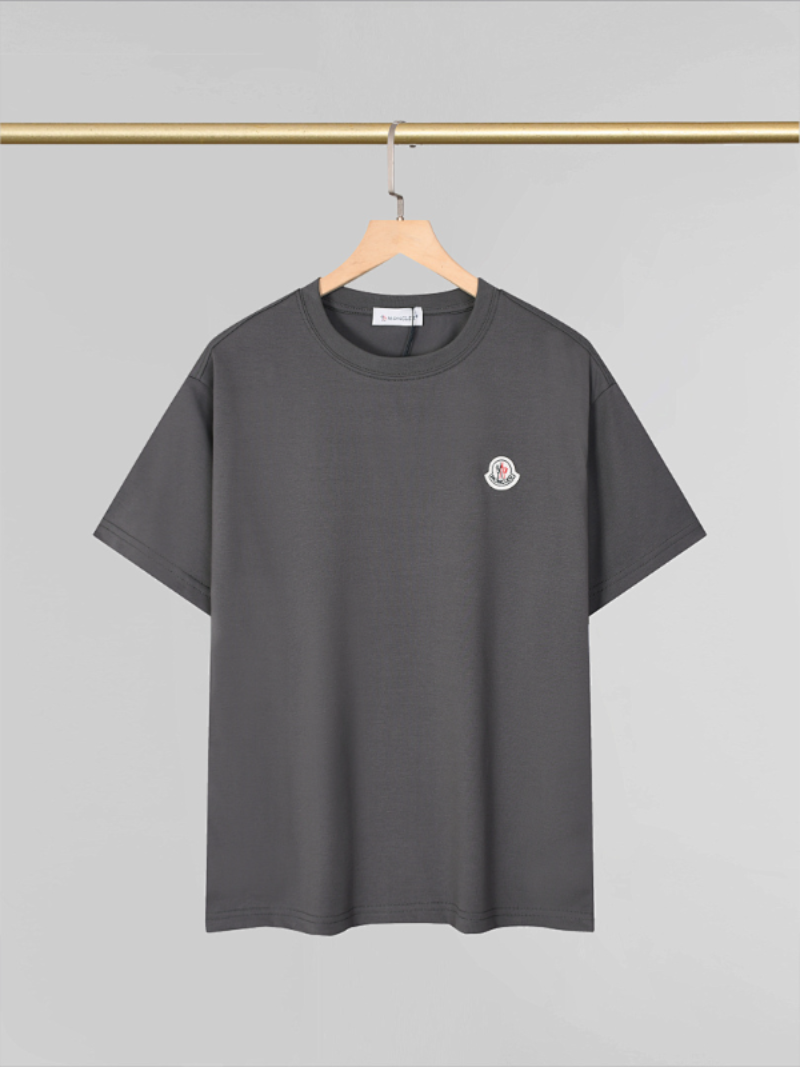 MOC040 New men's and women's summer T-shirt double yarn pure cotton fabric short sleeved top clothing