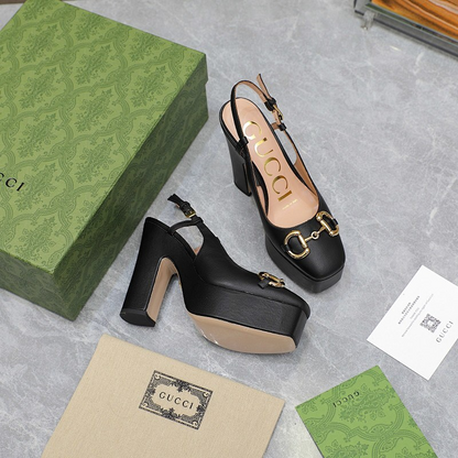 JHGS14 Slipper 12CM Heel Size 35-42 Lether Shoes with box