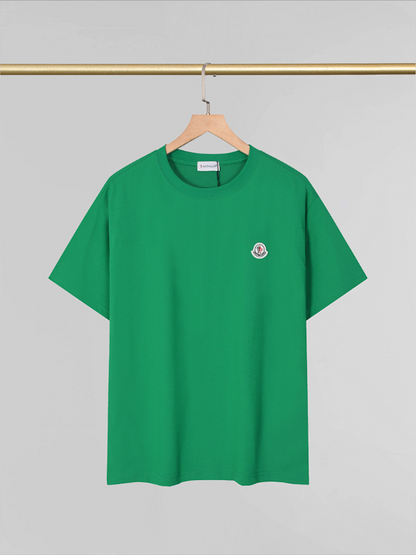 MOC040 New men's and women's summer T-shirt double yarn pure cotton fabric short sleeved top clothing