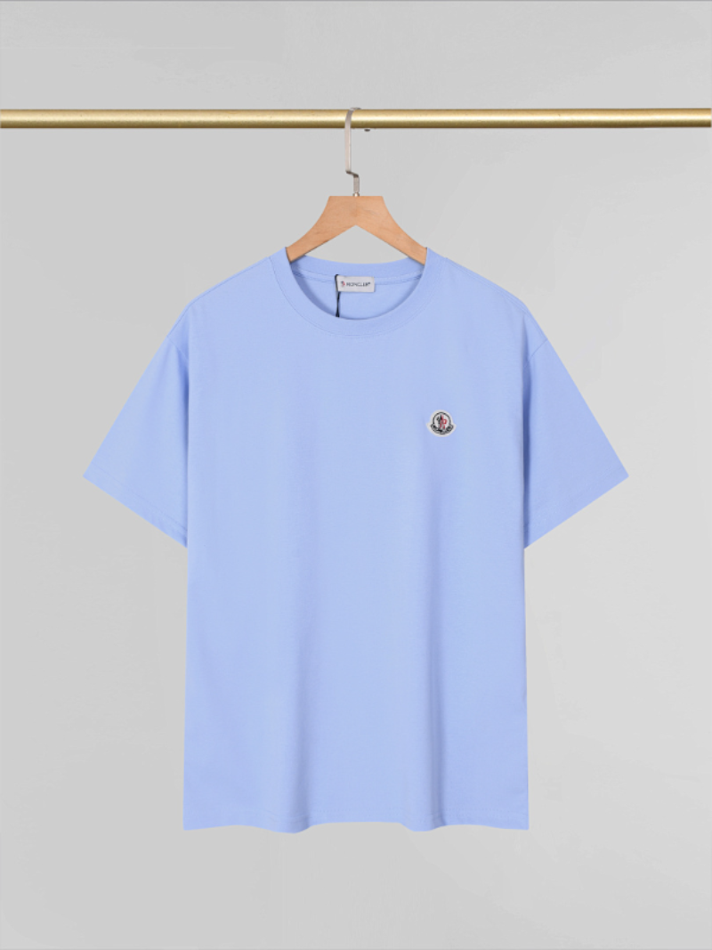MOC040 New men's and women's summer T-shirt double yarn pure cotton fabric short sleeved top clothing