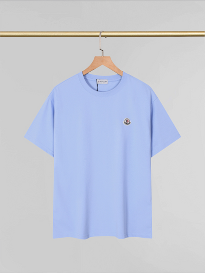 MOC040 New men's and women's summer T-shirt double yarn pure cotton fabric short sleeved top clothing