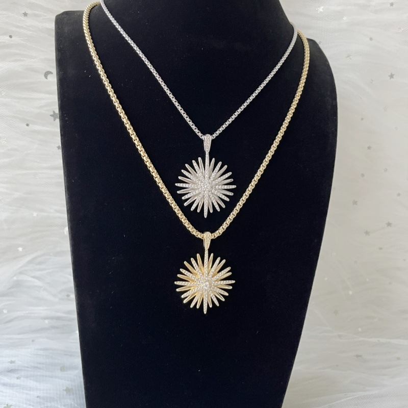 D Y DN46 popular sunflower zircon pendant necklace jewelry