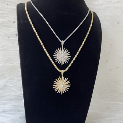 D Y DN46 popular sunflower zircon pendant necklace jewelry