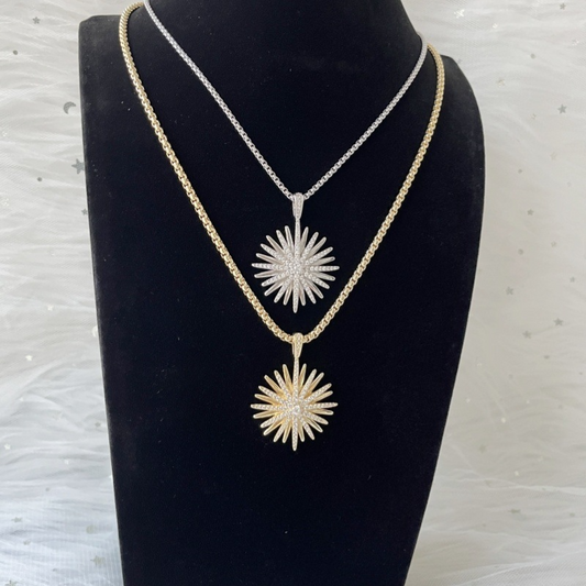 D Y DN46 popular sunflower zircon pendant necklace jewelry