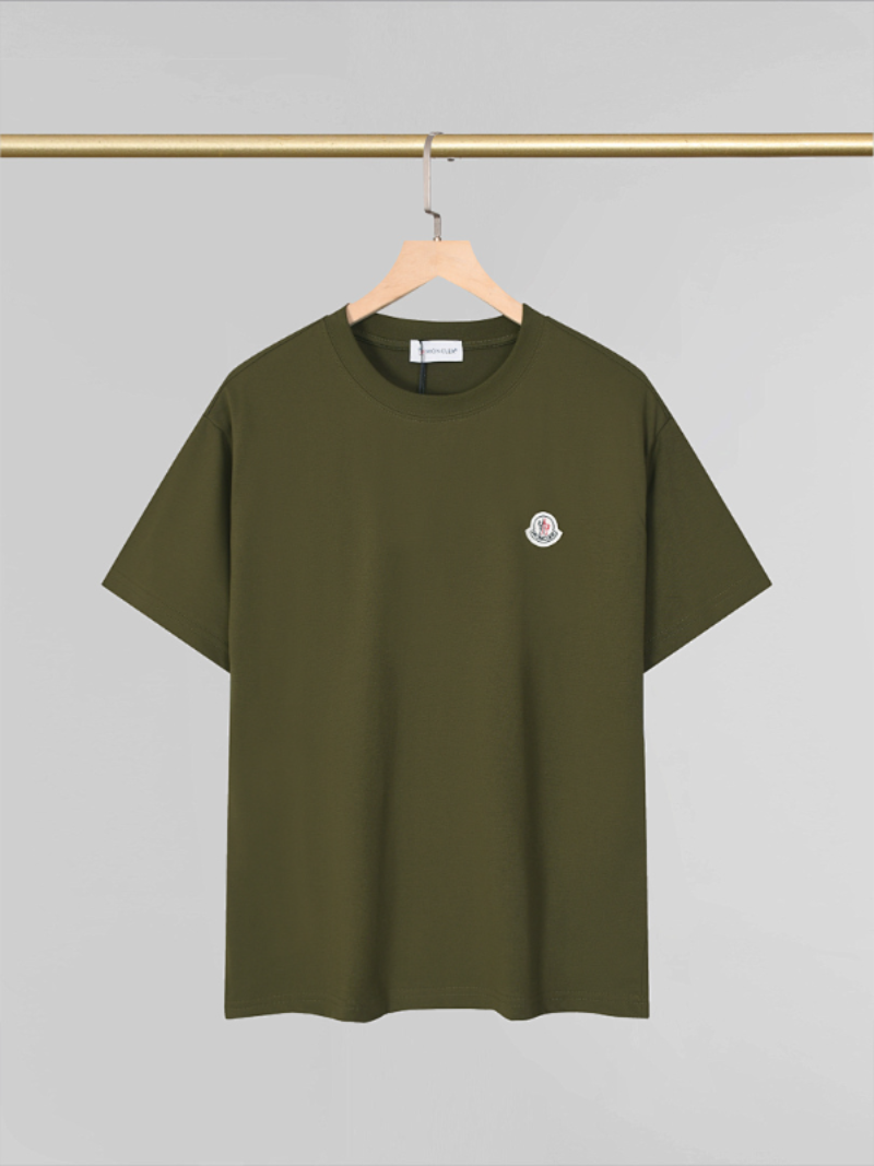 MOC040 New men's and women's summer T-shirt double yarn pure cotton fabric short sleeved top clothing