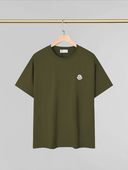 MOC040 New men's and women's summer T-shirt double yarn pure cotton fabric short sleeved top clothing