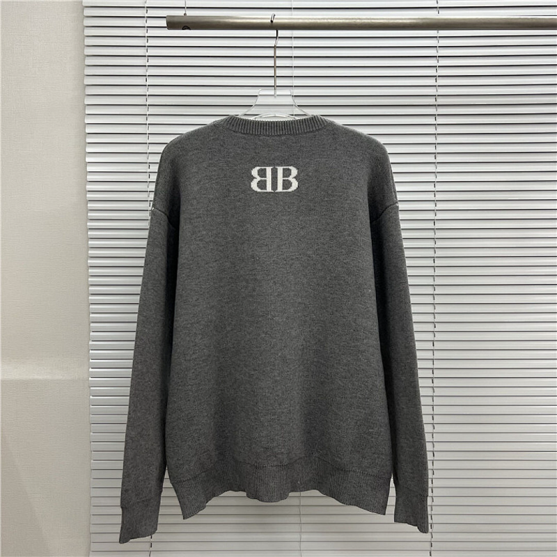 BAC13  New men's and women's letter jacquard round neck sweater clothing