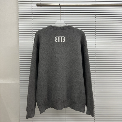 BAC13  New men's and women's letter jacquard round neck sweater clothing