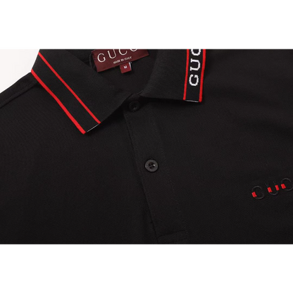 GUC030 New Summer Men's Polo Top with High Quality Beaded Pulling Frame Cotton Fabric Clothing